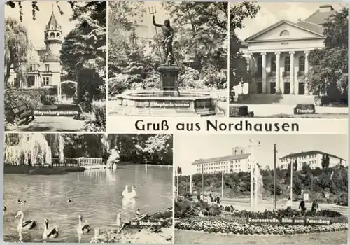 Nordhausen Thueringen Nordhausen Meyenburgmuseum Neptunbrunnen * / Nordhausen Harz /Nordhausen LKR