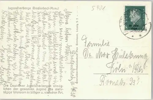 Brodenbach Jugendherberge x
