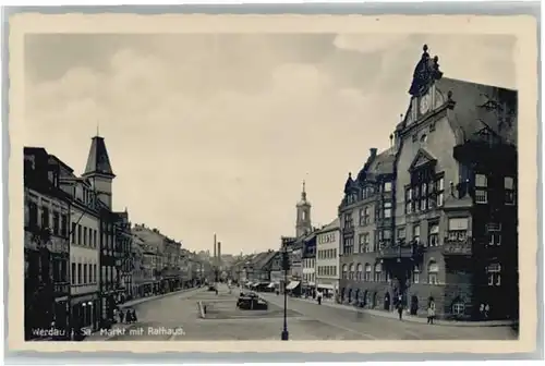 Werdau Rathaus Markt *