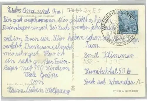 Waldheim Sachsen Postamt Bahnhofstrasse x