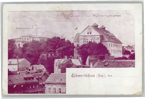 Crimmitschau Crimmitschau Turnhalle Maennerturnverein Realschule Progymnasium x / Crimmitschau /Zwickau LKR