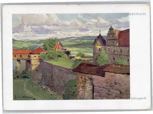 Kronach Festungswall Kuenstler Gustav Luettgens *