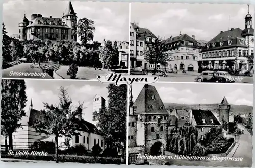 Mayen Genovevaburg Markt St Veith Kirche Brueckentor Muehlenturm Ringstrasse *