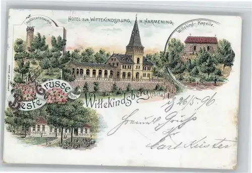 Porta Westfalica Hotel zur Wittekindsburg Kapelle Turm x
