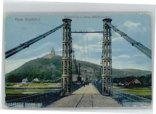 Porta Westfalica Kettenbruecke Kaiser Wilhelm Denkmal x