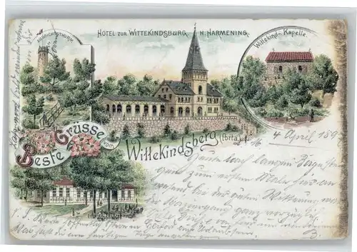 Porta Westfalica Hotel zur Wittekindsburg Kapelle Turm x