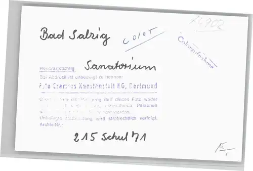 Bad Salzig Sanatorium *