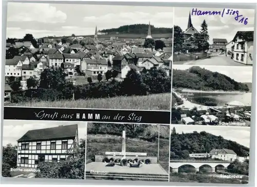 Hamm Westfalen Raiffeisenhaus Ehrenmal Siegbruecke Schwimmbad *