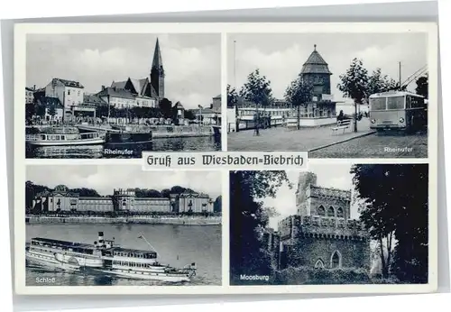 Biebrich Wiesbaden Biebrich Wiesbaden Rheinufer Schloss Moosburg * / Wiesbaden /Wiesbaden Stadtkreis