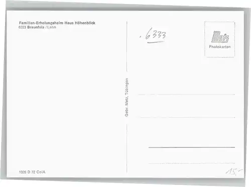 Braunfels Familien-Erholungsheim Haus Hoehenblick *