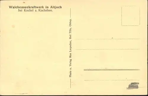 Walchensee Walchensee-Kraftwerk / Kochel a.See /Bad Toelz-Wolfratshausen LKR