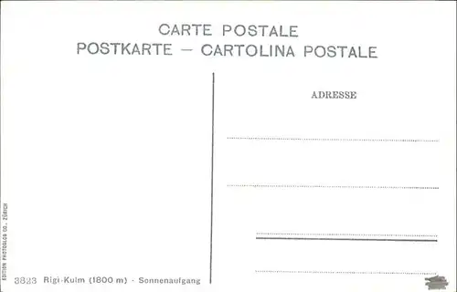 Rigi Kulm Zug / Rigi Kulm /Rg. Rigi