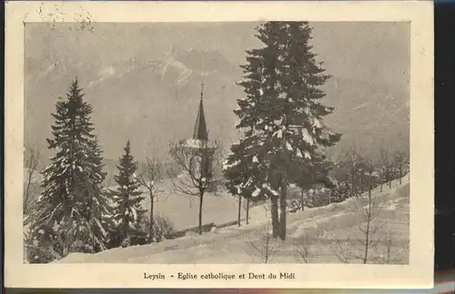 Leysin Eglise Dent du Midi / Leysin /Bz. Aigle