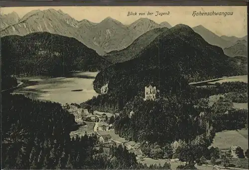 Hohenschwangau Blick von Jugend / Schwangau /Ostallgaeu LKR