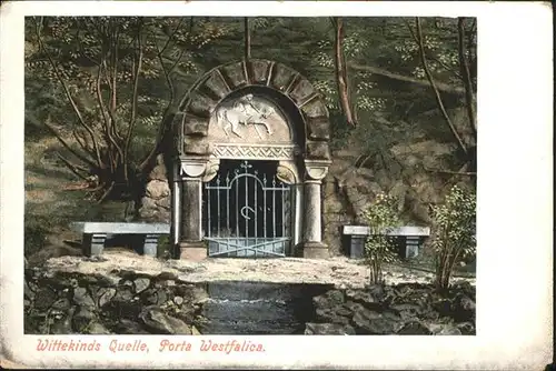 Porta Westfalica Wittekinds Quelle  / Porta Westfalica /Minden-Luebbecke LKR