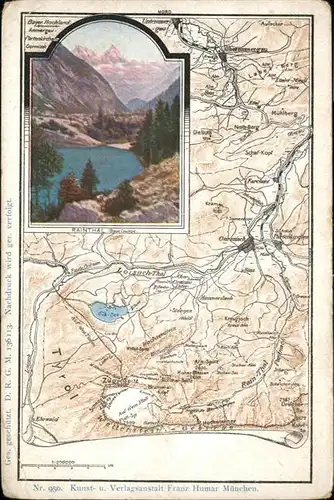 Partenkirchen Ammergau bayrisches Hochland Strassenkarte / Garmisch-Partenkirchen /Garmisch-Partenkirchen LKR