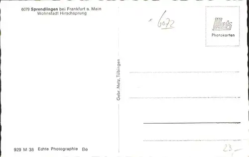 Sprendlingen Rheinhessen Wohnstadt Hirschsprung / Sprendlingen /Mainz-Bingen LKR