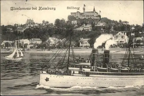 Blankenese Suellberg Schiff / Hamburg /Hamburg Stadtkreis