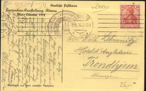 Altona Hamburg Gartenbau-Ausstellung  1914 / Hamburg /Hamburg Stadtkreis