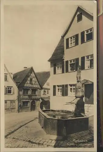 Marbach Neckar Schillers Geburtshaus Brunnen / Marbach am Neckar /Ludwigsburg LKR