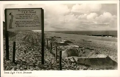 Insel Sylt FKK Strand / Westerland /Nordfriesland LKR