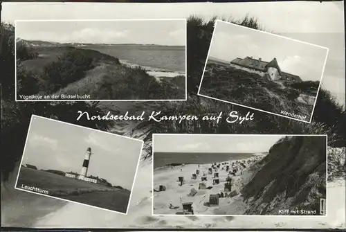 Kampen Sylt Klenderhof Blidselbucht Leuchtturm Kliff / Kampen (Sylt) /Nordfriesland LKR