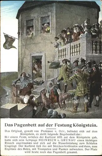 Koenigstein Saechsische Schweiz Festung Das Pagenbett / Koenigstein Saechsische Schweiz /Saechsische Schweiz-Osterzgebirge LKR