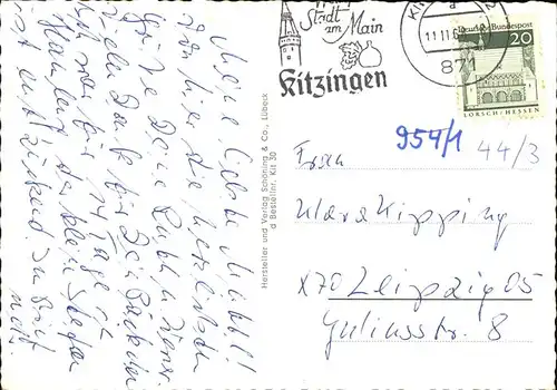 Kitzingen Schwimmbad Klosterhof Luitpold Bad Kirche  Kirchgasse Poststrasse / Kitzingen /Kitzingen LKR