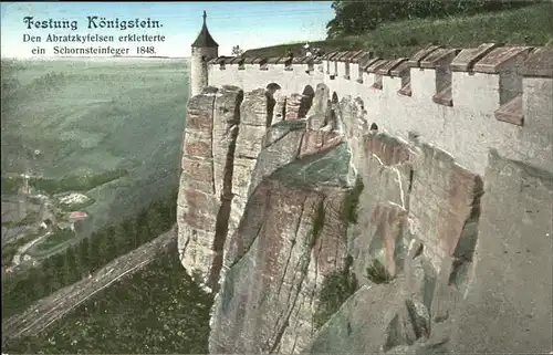Koenigstein Saechsische Schweiz Festung Koenigstein Abratzkyfelsen / Koenigstein Saechsische Schweiz /Saechsische Schweiz-Osterzgebirge LKR