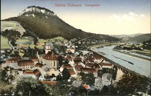 Koenigstein Saechsische Schweiz Stadt Festung / Koenigstein Saechsische Schweiz /Saechsische Schweiz-Osterzgebirge LKR
