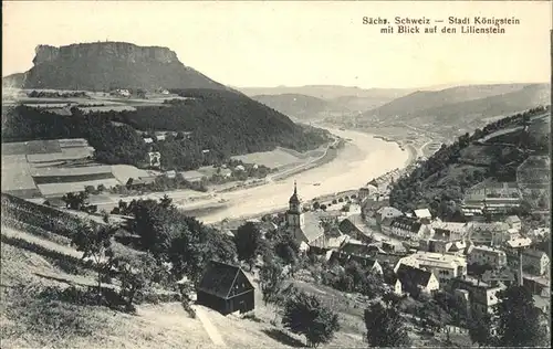 Koenigstein Saechsische Schweiz Stadt Festung Lilienstein / Koenigstein Saechsische Schweiz /Saechsische Schweiz-Osterzgebirge LKR