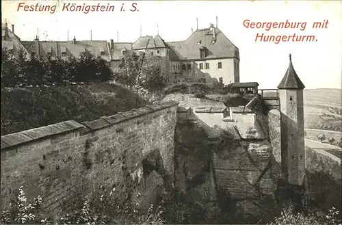 Koenigstein Saechsische Schweiz Festung Georgenburg Hungerturm / Koenigstein Saechsische Schweiz /Saechsische Schweiz-Osterzgebirge LKR