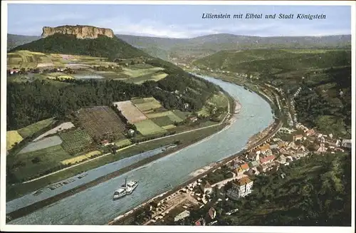 Koenigstein Saechsische Schweiz Lilienstein Elbtal / Koenigstein Saechsische Schweiz /Saechsische Schweiz-Osterzgebirge LKR