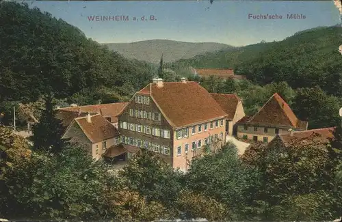 Weinheim Bergstrasse Fuchs'sche Muehle / Weinheim /Heidelberg Stadtkreis