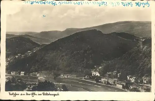 Tetschen-Bodenbach Boehmen Panorama / Decin /