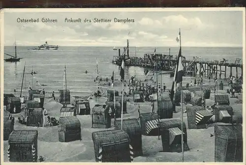 Goehren Ruegen Landungsbruecke Stettiner Dampfer Strand / Goehren Ostseebad Ruegen /Ruegen LKR