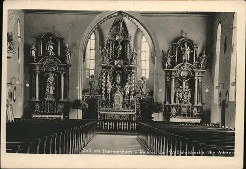 Zell Harmersbach Wallfahrtskirche Altaere Altar / Zell am Harmersbach /Ortenaukreis LKR