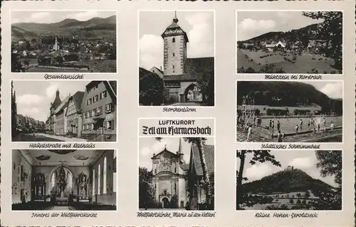 Zell Harmersbach Ruine Hohen-Geroldseck Staedt. Schwimmbad Wallfahrtskirche / Zell am Harmersbach /Ortenaukreis LKR