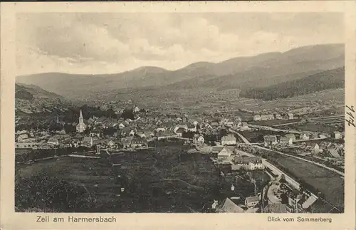 Zell Harmersbach Blick vom Sommerberg / Zell am Harmersbach /Ortenaukreis LKR
