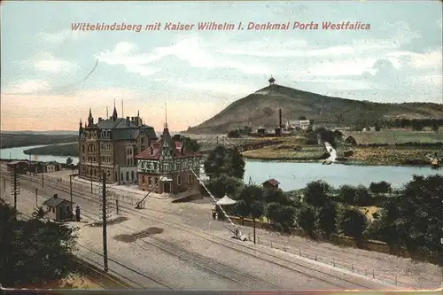 Porta Westfalica Wittekindsberg Kaiser Wilhelm I. Denkmal Porta Westfalica / Porta Westfalica /Minden-Luebbecke LKR