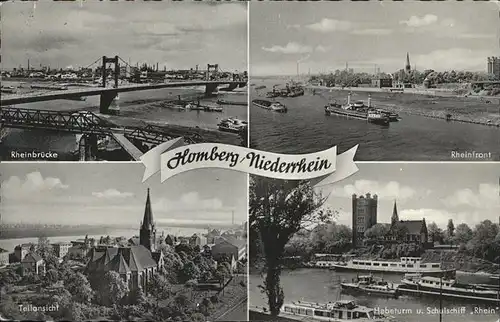 Homberg Duisburg Hebeturm Schulschiff Rheinbruecke  / Duisburg /Duisburg Stadtkreis