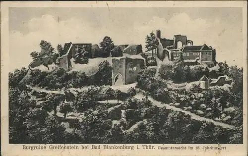 Bad Blankenburg Burgruine Greifenstein / Bad Blankenburg /Saalfeld-Rudolstadt LKR