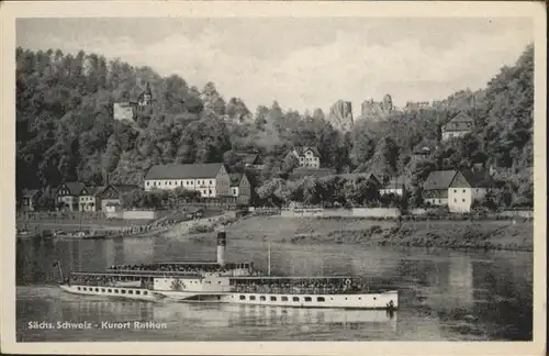 Rathen Saechsische Schweiz Schiff / Rathen Sachsen /Saechsische Schweiz-Osterzgebirge LKR