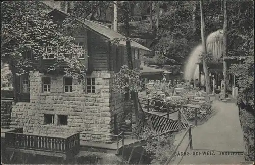 Rathen Saechsische Schweiz [Stempelabschlag] Amselfall / Rathen Sachsen /Saechsische Schweiz-Osterzgebirge LKR