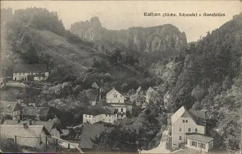 Rathen Saechsische Schweiz Gansfelsen / Rathen Sachsen /Saechsische Schweiz-Osterzgebirge LKR