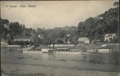 Rathen Saechsische Schweiz Schiff / Rathen Sachsen /Saechsische Schweiz-Osterzgebirge LKR