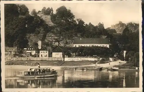 Rathen Saechsische Schweiz Schiff / Rathen Sachsen /Saechsische Schweiz-Osterzgebirge LKR