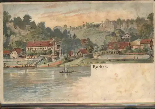 Rathen Saechsische Schweiz Schiff / Rathen Sachsen /Saechsische Schweiz-Osterzgebirge LKR