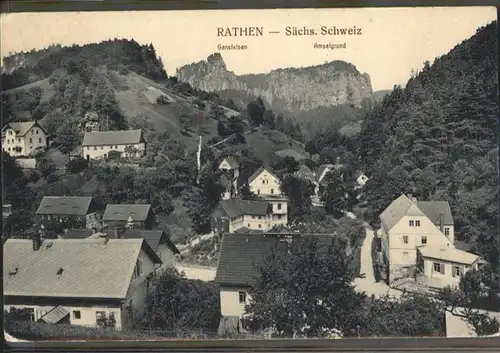 Rathen Saechsische Schweiz Amselgrund Gansfelsen / Rathen Sachsen /Saechsische Schweiz-Osterzgebirge LKR