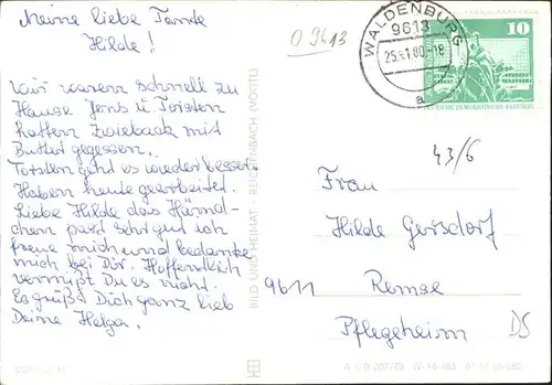 Waldenburg Sachsen Klinik Schule fuer Kindergaertnerinnen / Waldenburg Sachsen /Zwickau LKR